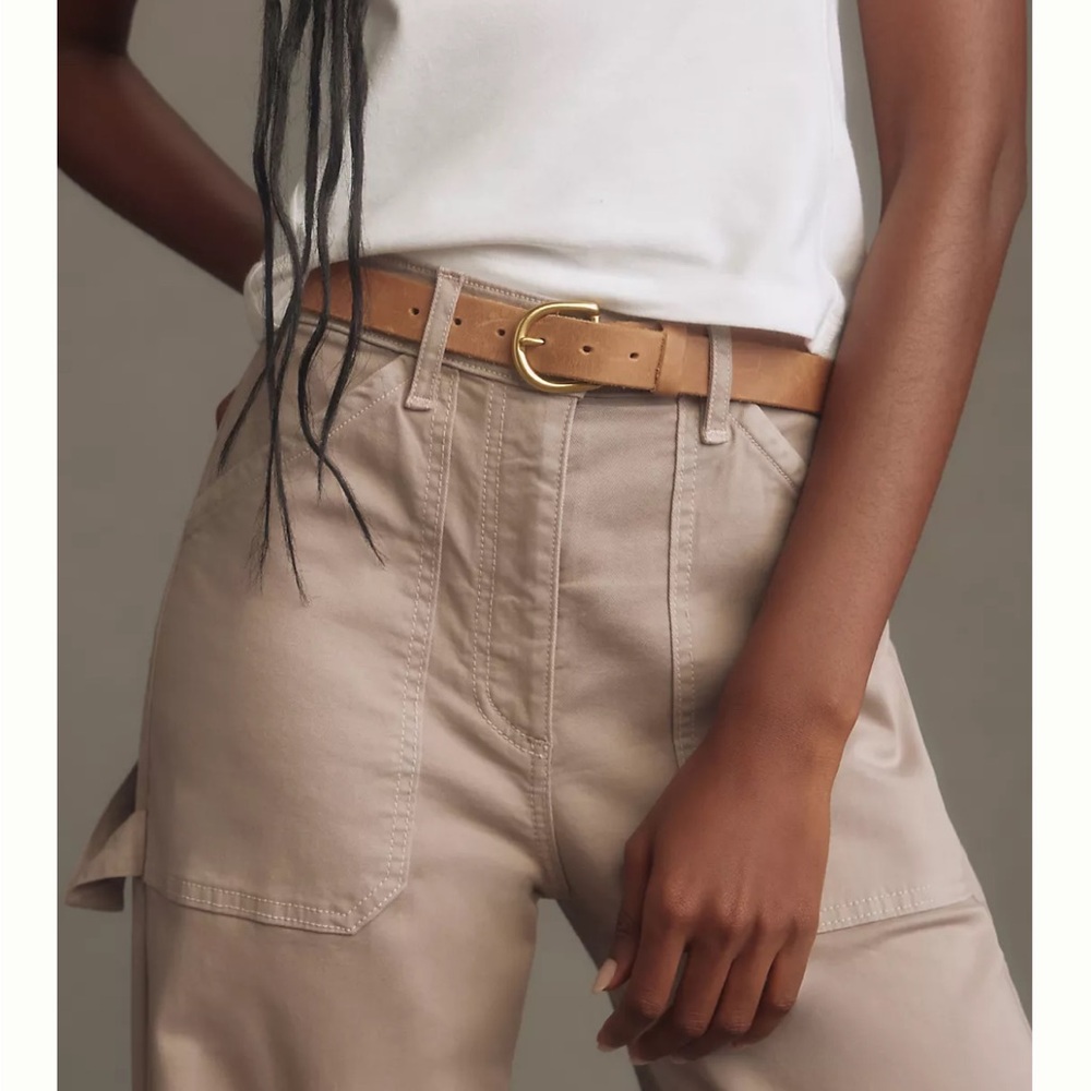 Self Contrast Anthropologie Georgia Utility Beige Wide Leg Pants - Picture 13 of 14